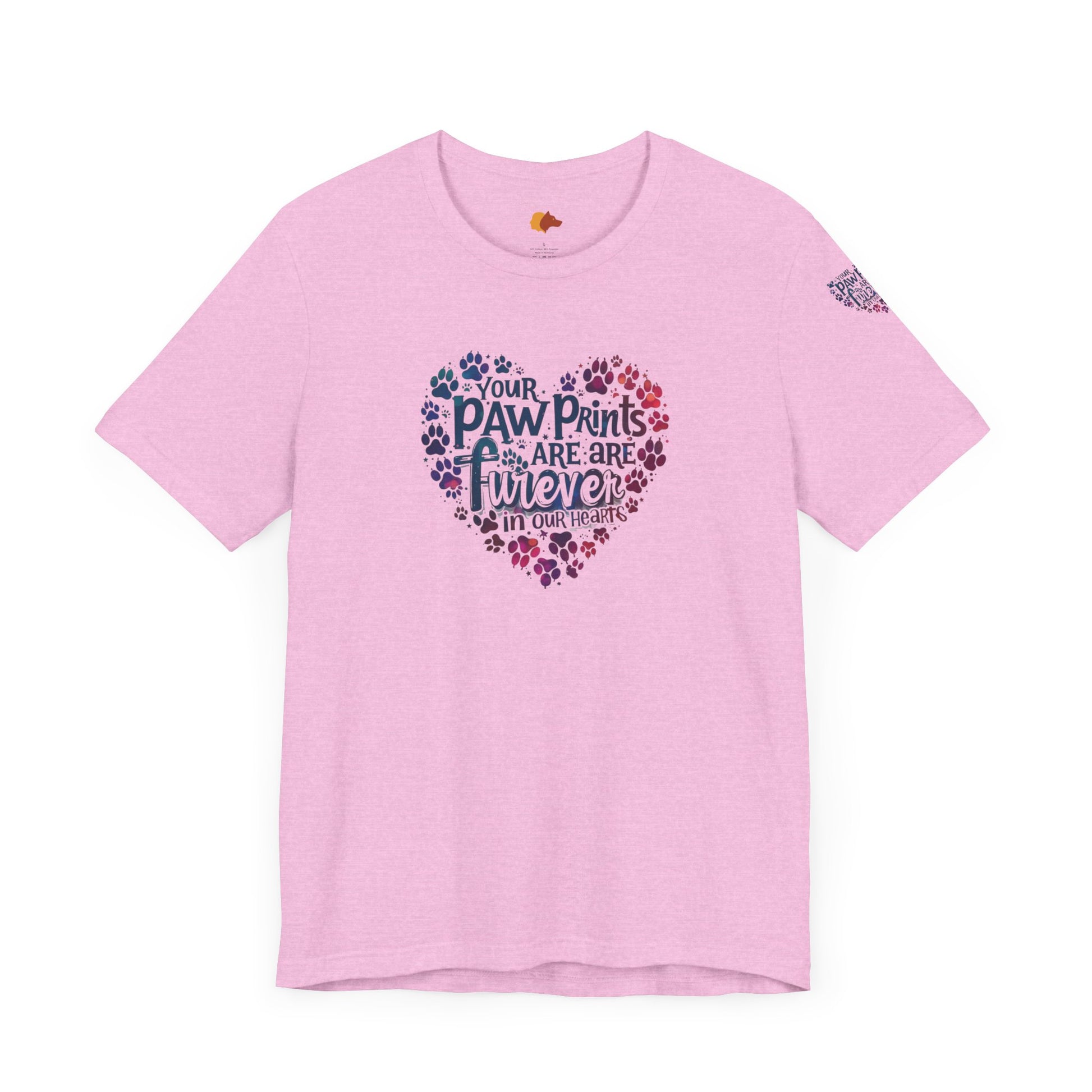 Heartfelt Paw Print Tee - Perfect Gift for Dog Lovers, Animal Rescue Support, Pet Memorial, Birthday, Adoption Celebration