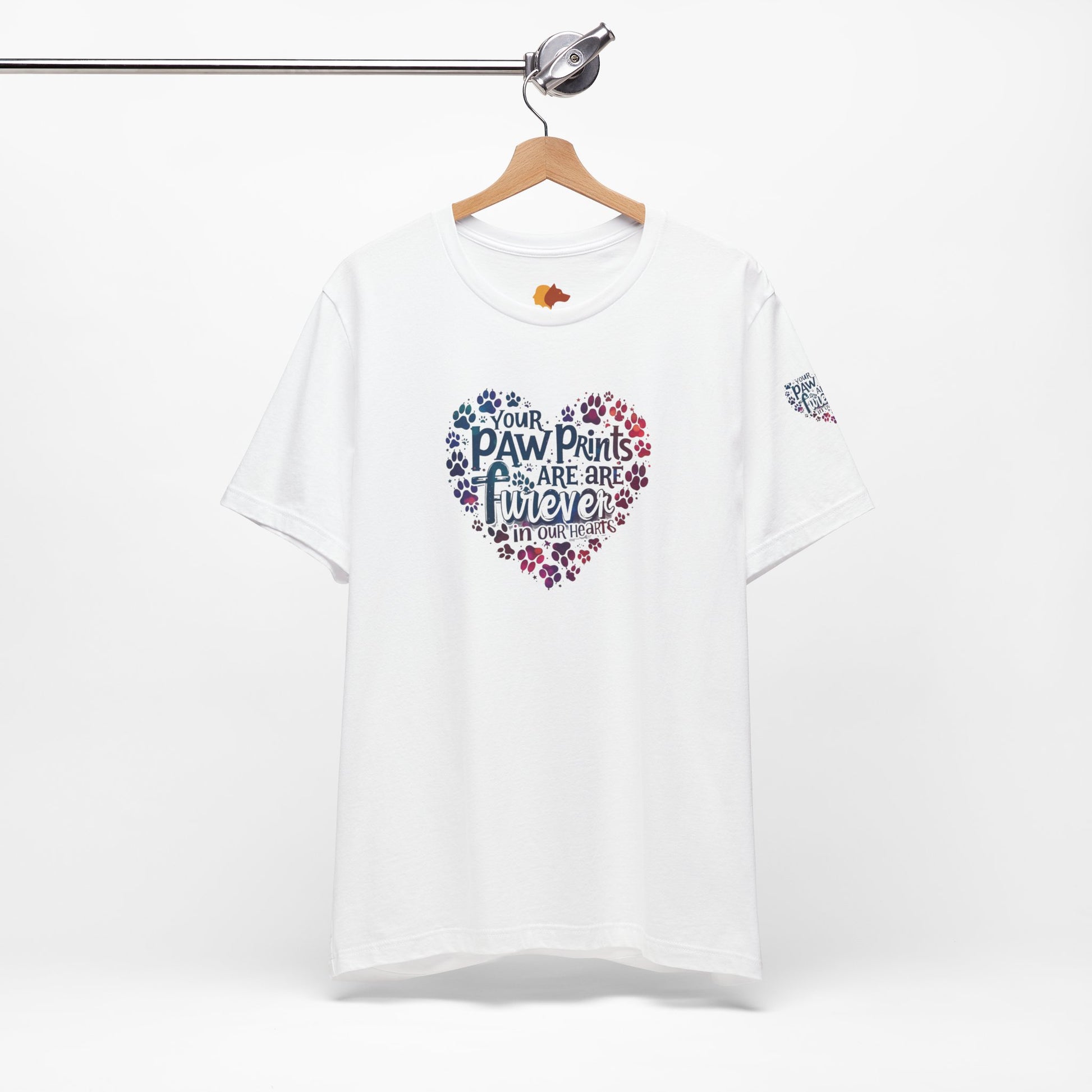 Heartfelt Paw Print Tee - Perfect Gift for Dog Lovers, Animal Rescue Support, Pet Memorial, Birthday, Adoption Celebration