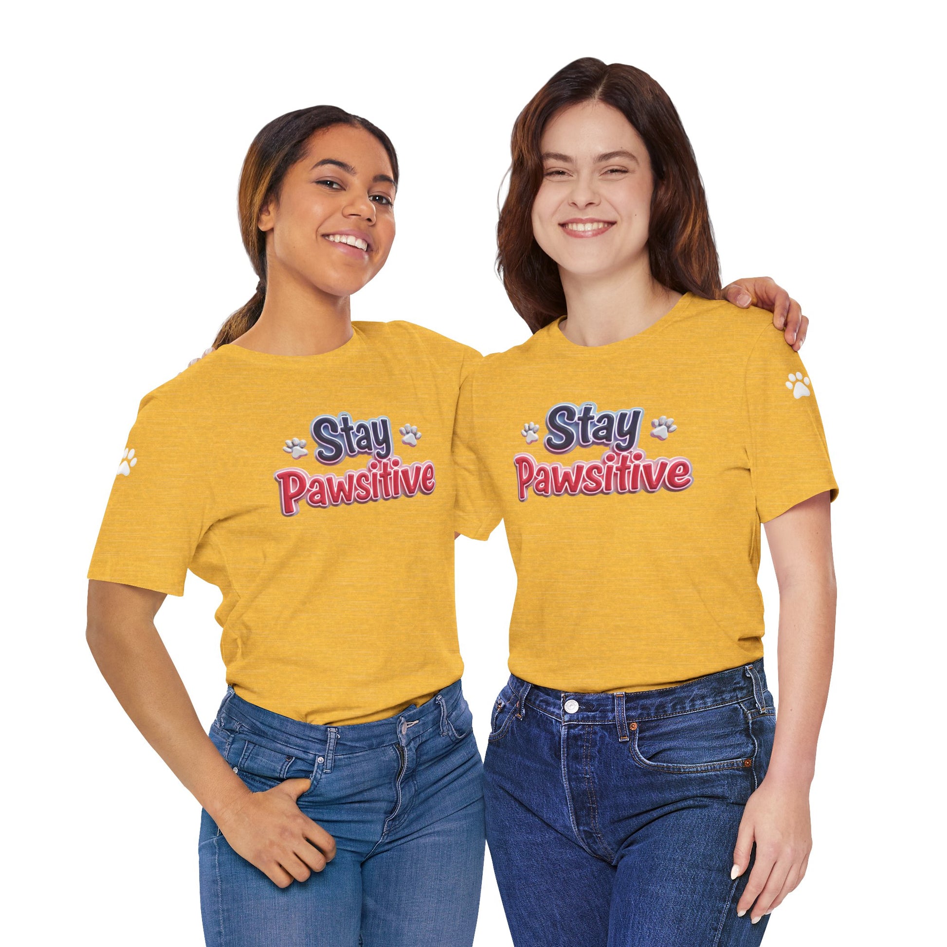 Stay Pawsitive Unisex Tee - Cute Pet Lover Shirt, Gift for Dog Lovers, Animal Lover Apparel, Positive Vibes T-Shirt, Fun Casual Wear