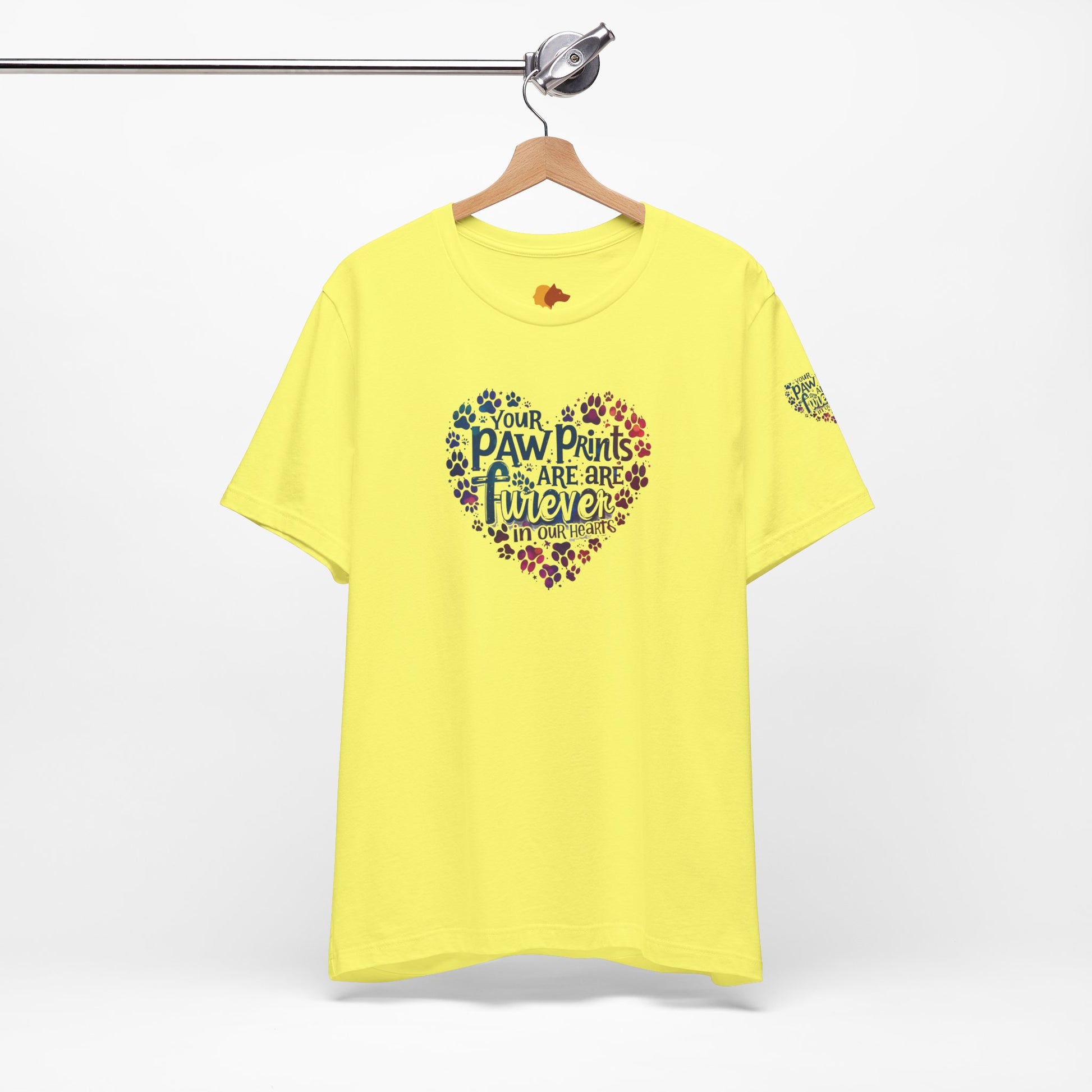 Heartfelt Paw Print Tee - Perfect Gift for Dog Lovers, Animal Rescue Support, Pet Memorial, Birthday, Adoption Celebration