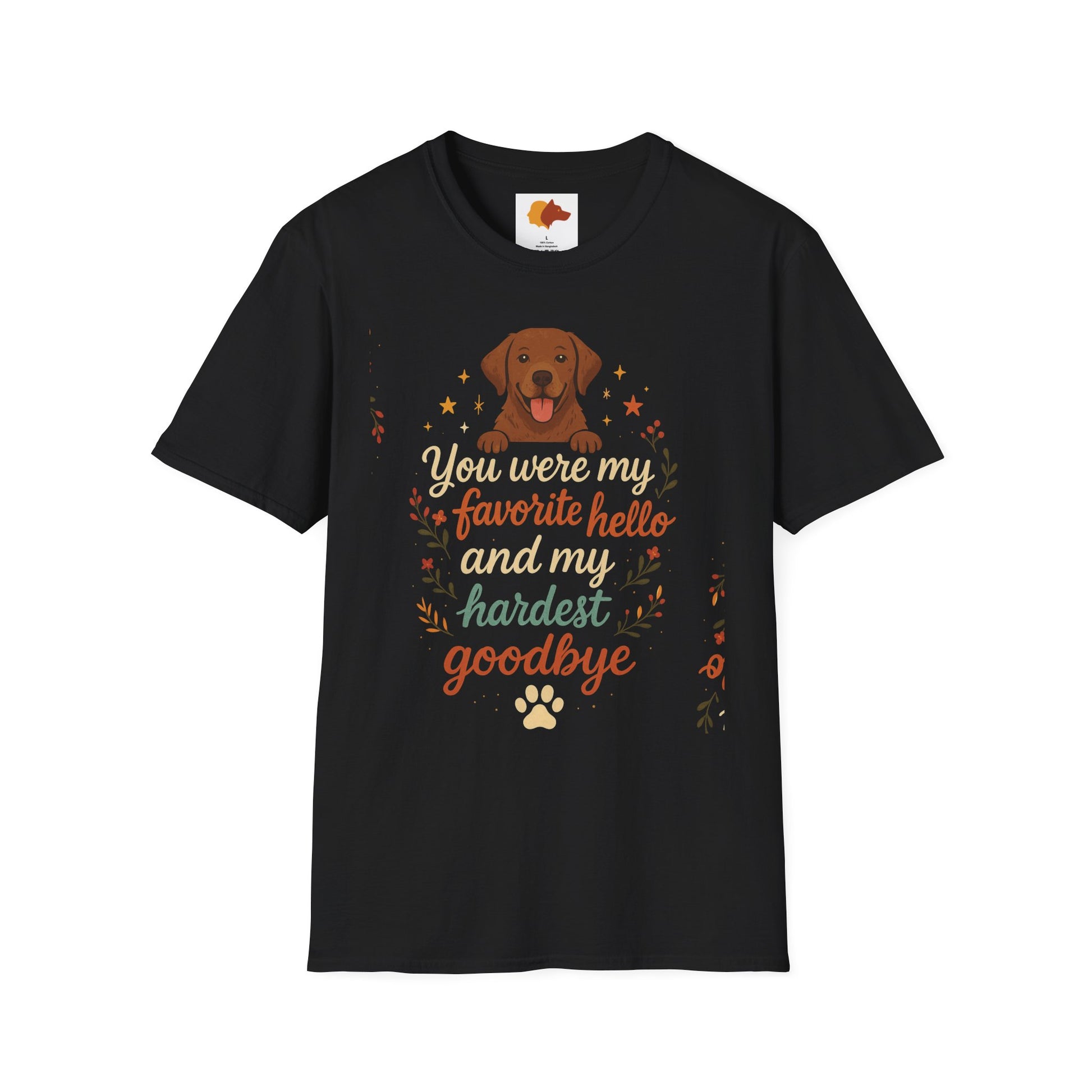 Memorial Paw Print T-Shirt - Pet Loss Gift, Dog Lover's Apparel, Grief Support Wear, Sympathy Tee, Comfort T-Shirt