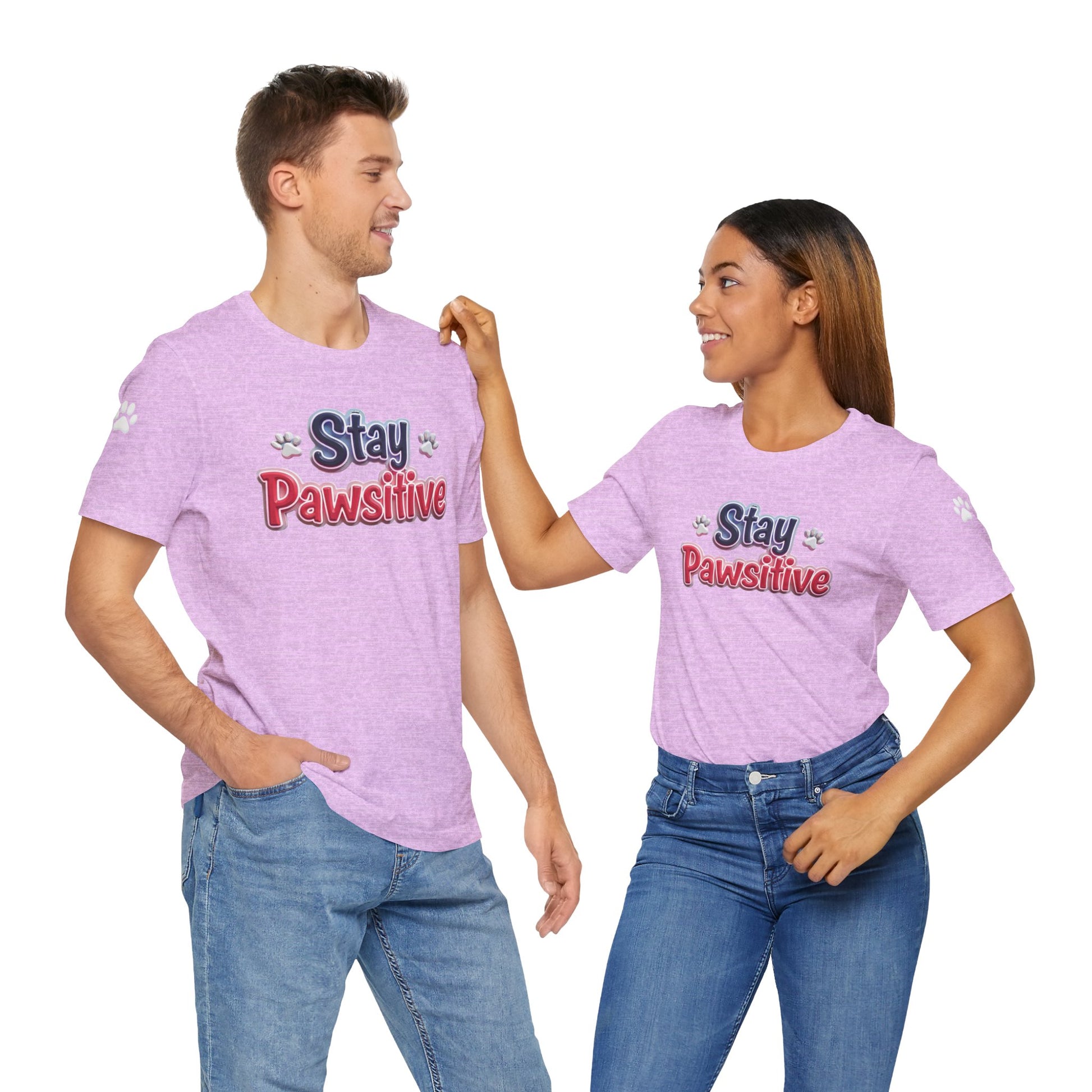 Stay Pawsitive Unisex Tee - Cute Pet Lover Shirt, Gift for Dog Lovers, Animal Lover Apparel, Positive Vibes T-Shirt, Fun Casual Wear