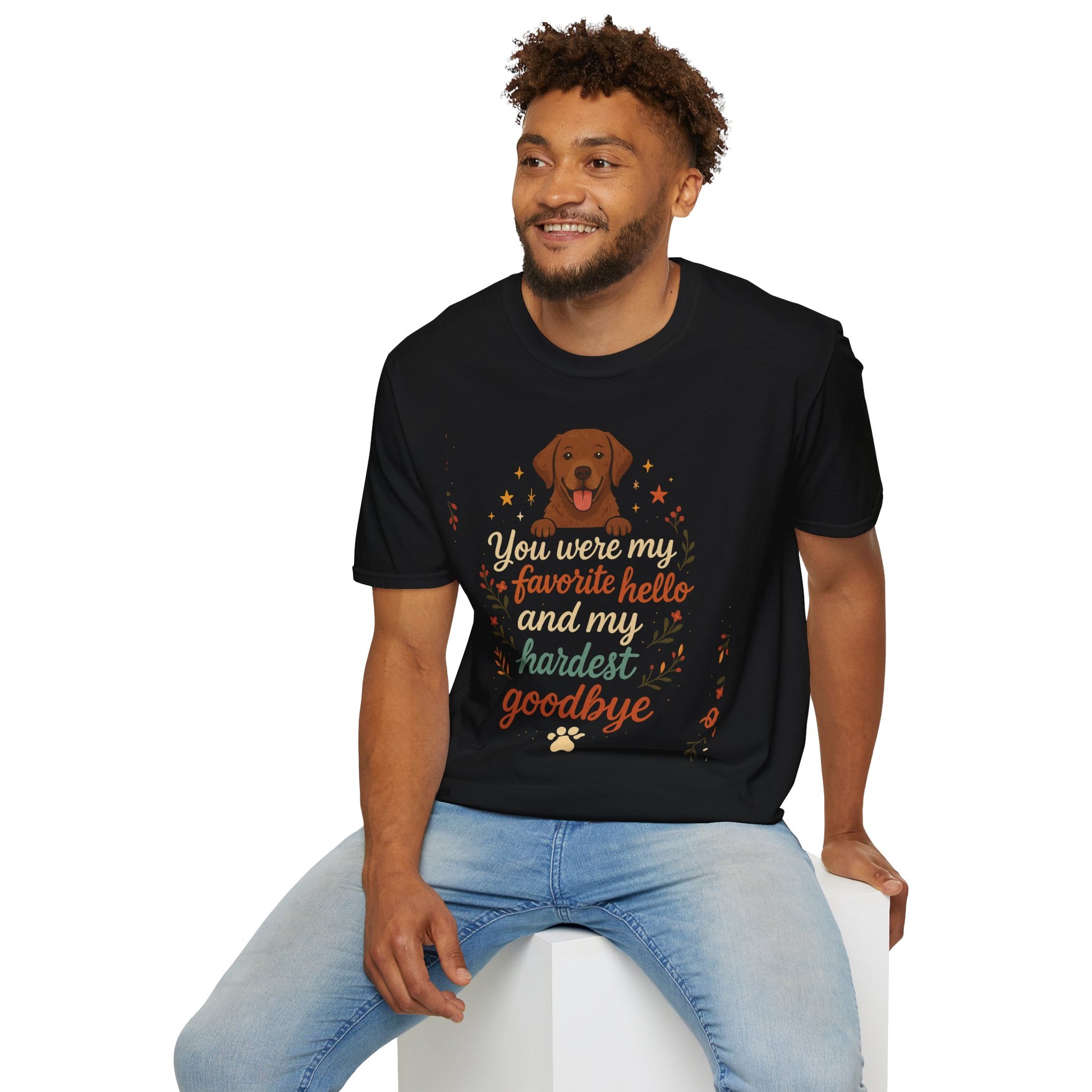 Memorial Paw Print T-Shirt - Pet Loss Gift, Dog Lover's Apparel, Grief Support Wear, Sympathy Tee, Comfort T-Shirt