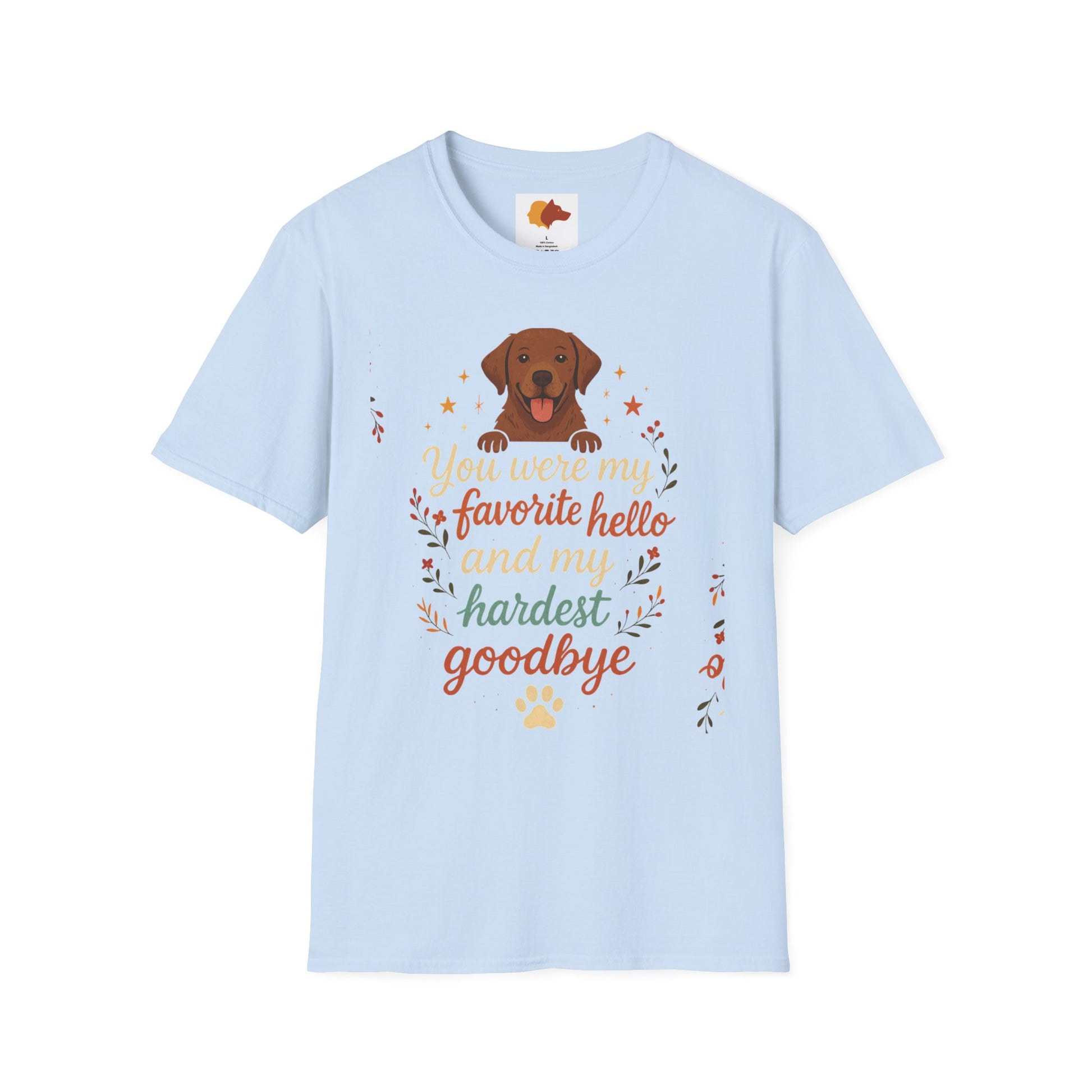 Memorial Paw Print T-Shirt - Pet Loss Gift, Dog Lover's Apparel, Grief Support Wear, Sympathy Tee, Comfort T-Shirt