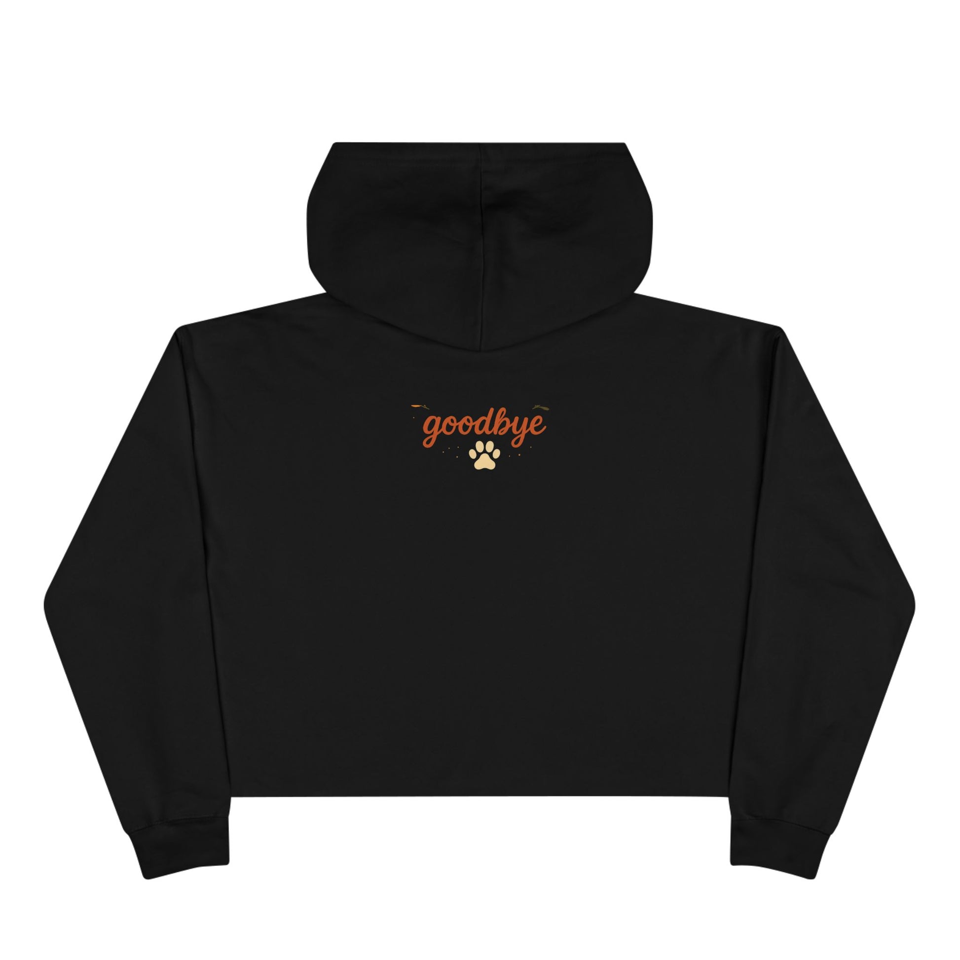Paw Print Crop Hoodie, Dog Lover Gift, Pet Memorial Sweatshirt, Cute Animal Hoodie, Comfort Wear for Animal Lovers