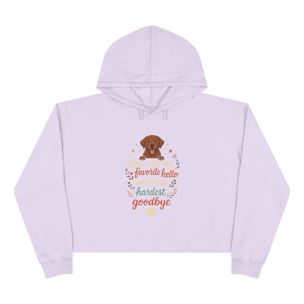 Paw Print Crop Hoodie, Dog Lover Gift, Pet Memorial Sweatshirt, Cute Animal Hoodie, Comfort Wear for Animal Lovers
