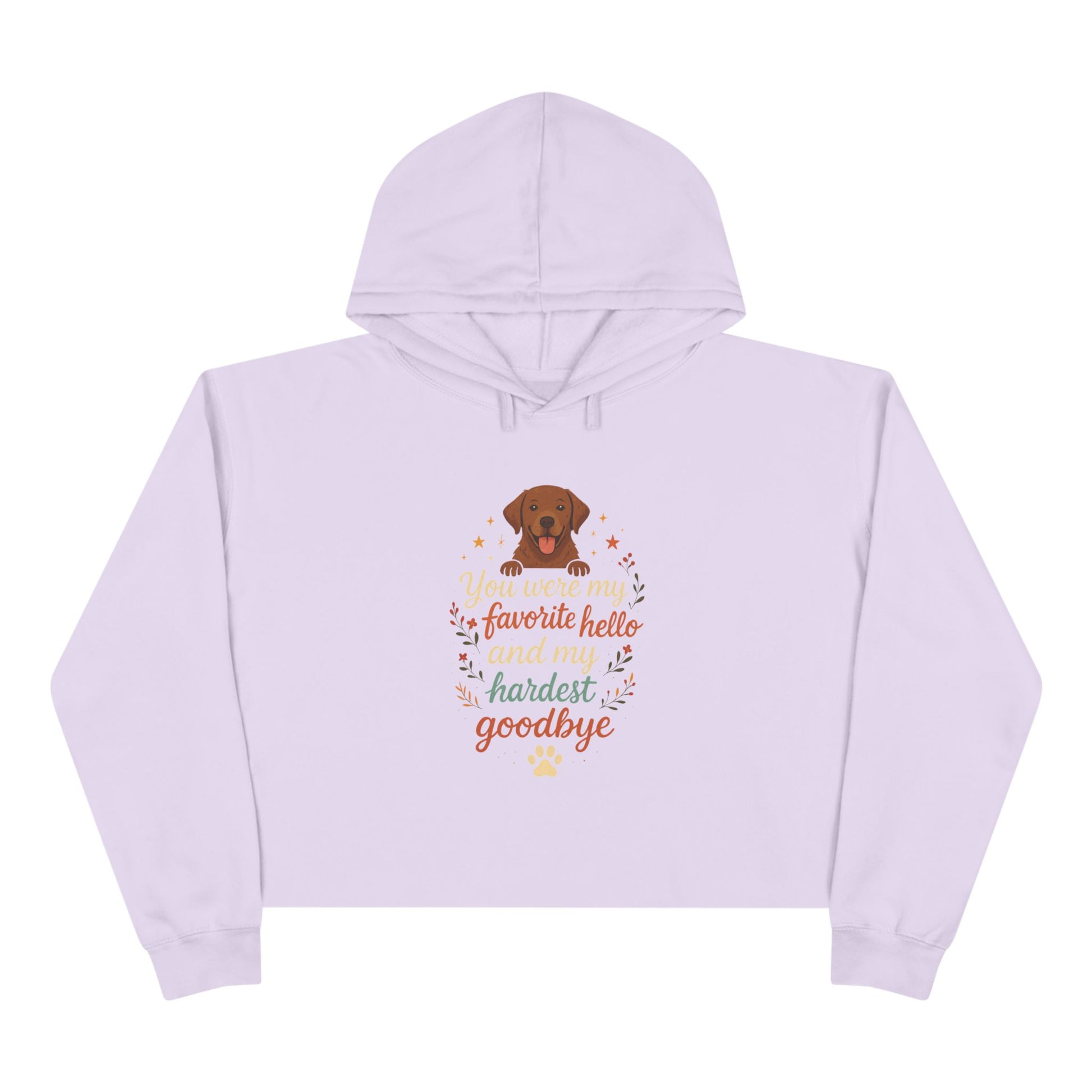 Paw Print Crop Hoodie, Dog Lover Gift, Pet Memorial Sweatshirt, Cute Animal Hoodie, Comfort Wear for Animal Lovers