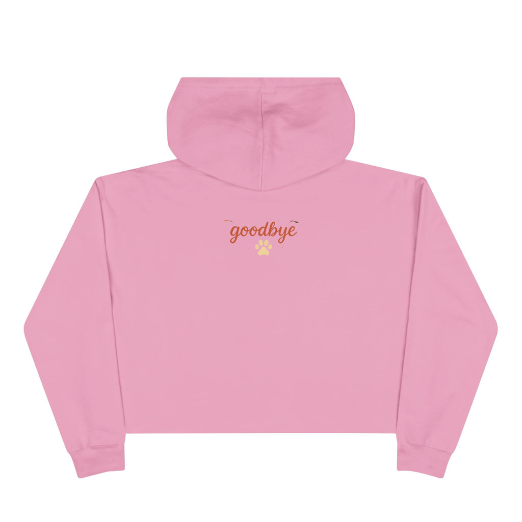 Paw Print Crop Hoodie, Dog Lover Gift, Pet Memorial Sweatshirt, Cute Animal Hoodie, Comfort Wear for Animal Lovers