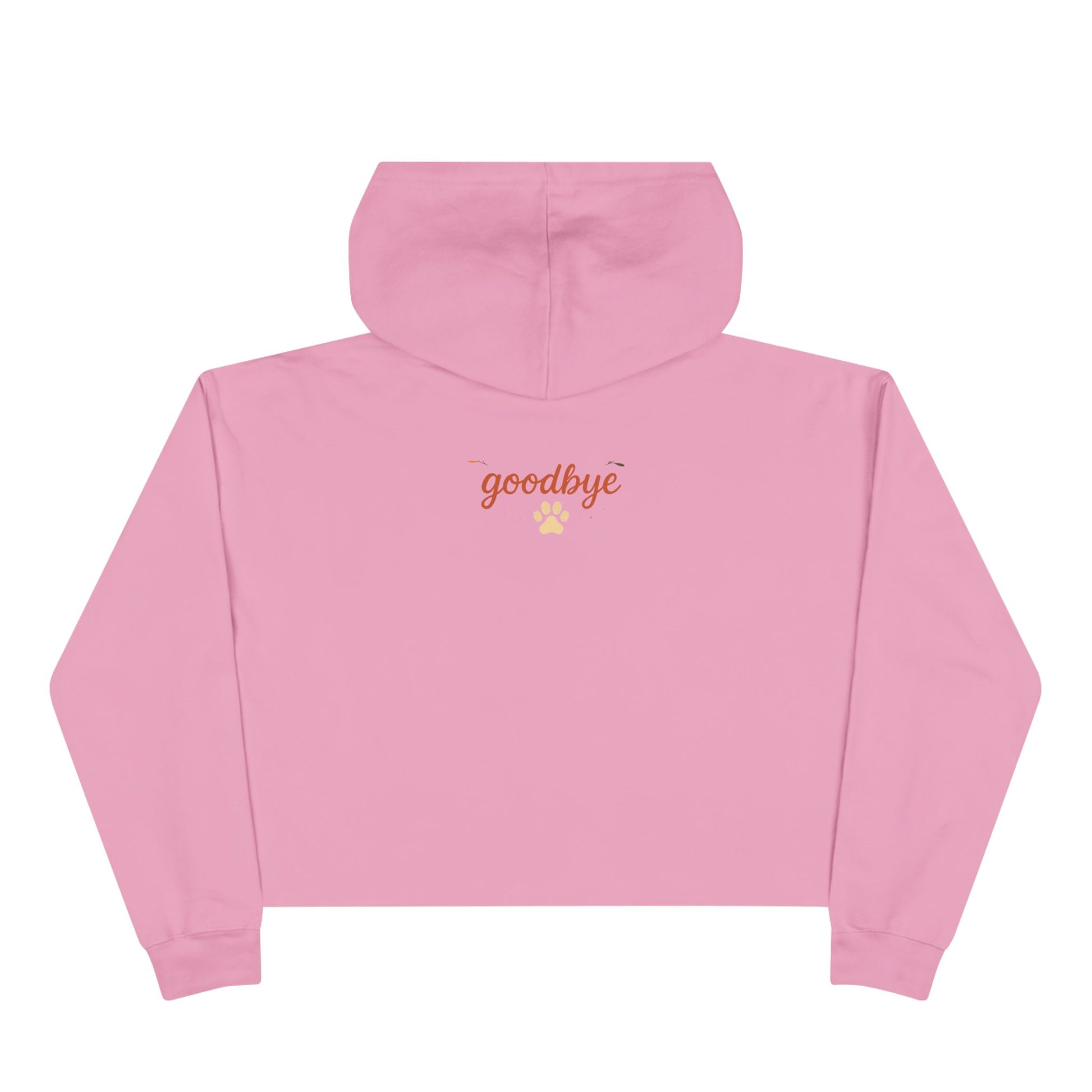 Paw Print Crop Hoodie, Dog Lover Gift, Pet Memorial Sweatshirt, Cute Animal Hoodie, Comfort Wear for Animal Lovers