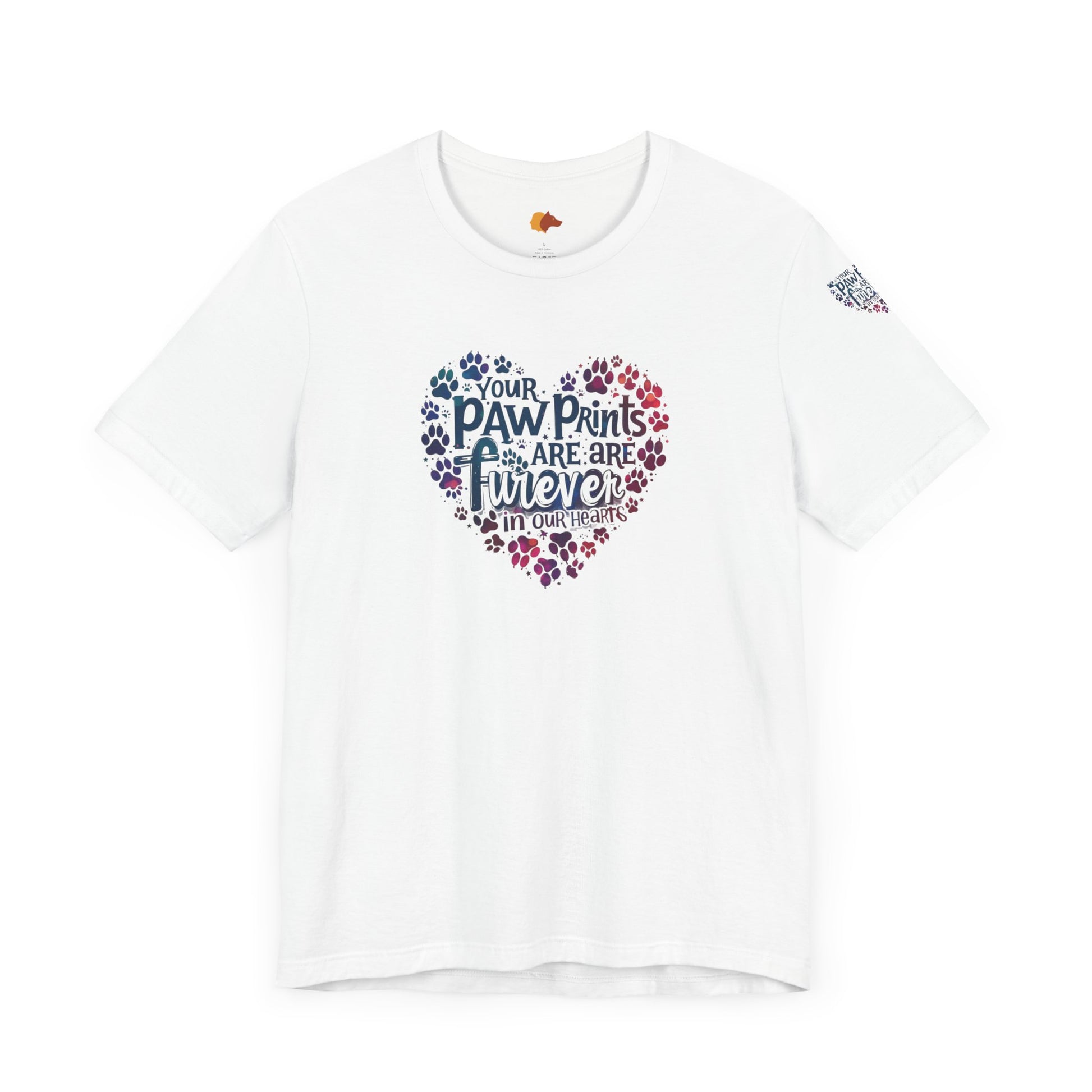 Heartfelt Paw Print Tee - Perfect Gift for Dog Lovers, Animal Rescue Support, Pet Memorial, Birthday, Adoption Celebration