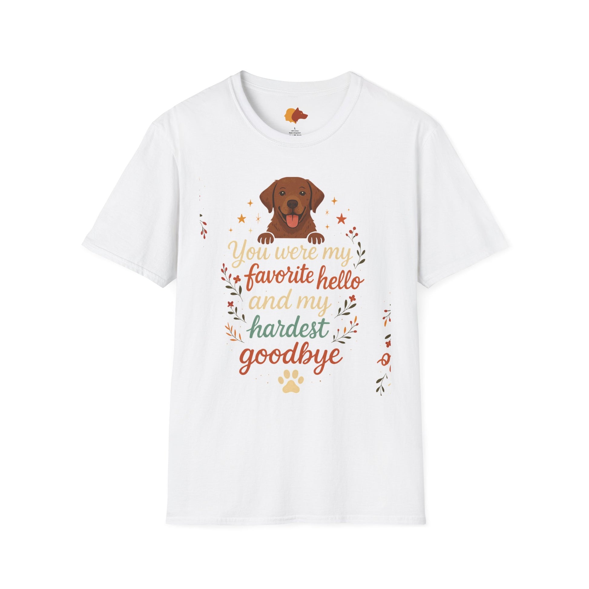 Memorial Paw Print T-Shirt - Pet Loss Gift, Dog Lover's Apparel, Grief Support Wear, Sympathy Tee, Comfort T-Shirt