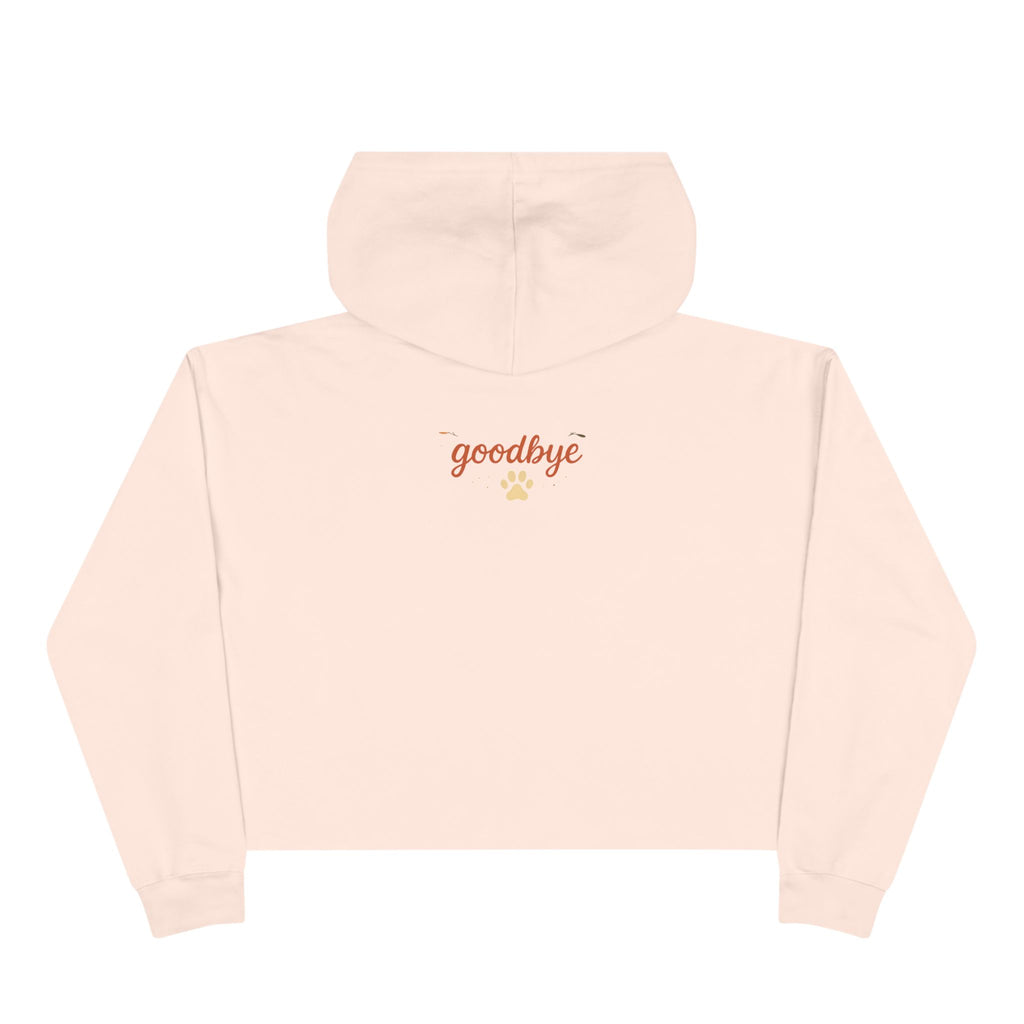 Paw Print Crop Hoodie, Dog Lover Gift, Pet Memorial Sweatshirt, Cute Animal Hoodie, Comfort Wear for Animal Lovers
