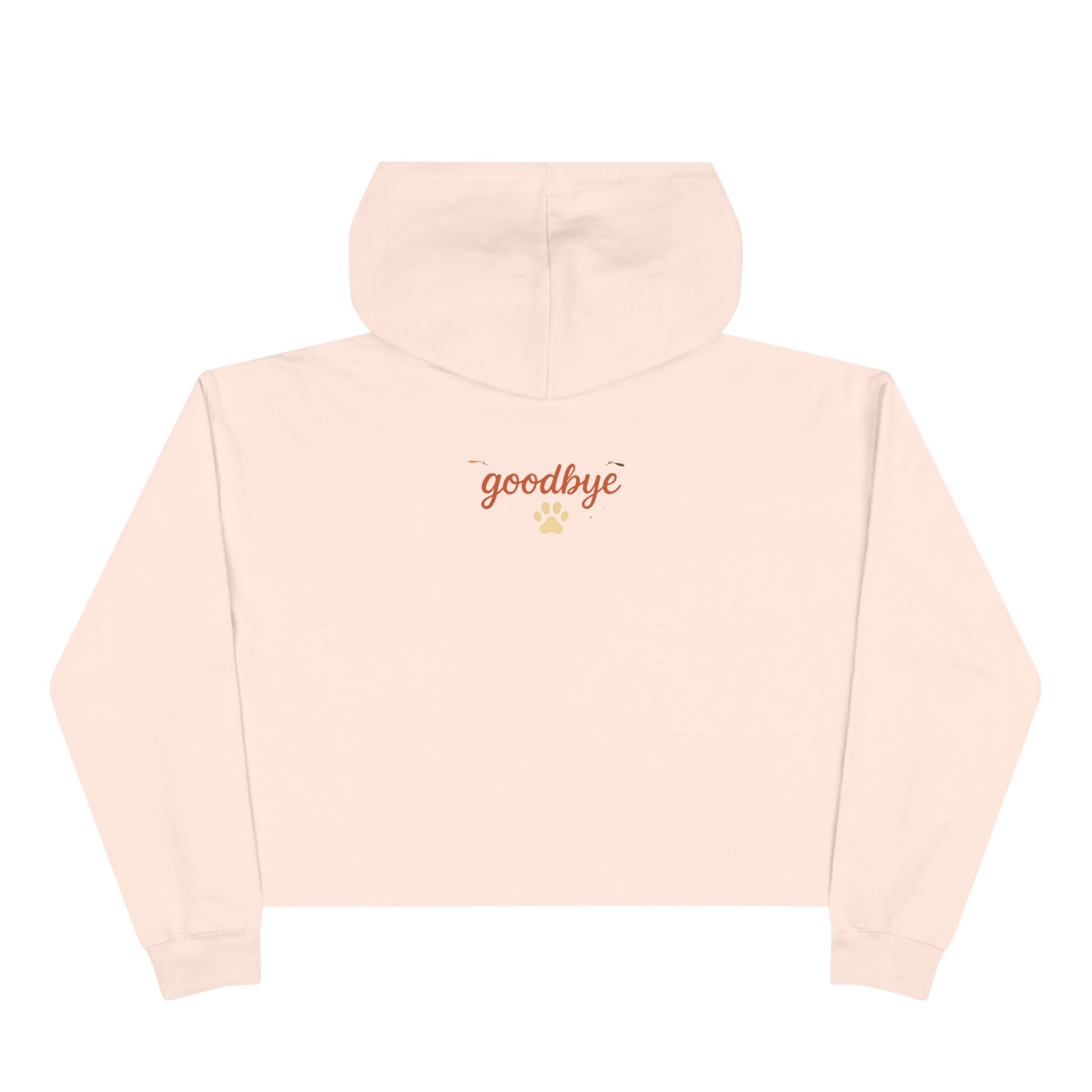 Paw Print Crop Hoodie, Dog Lover Gift, Pet Memorial Sweatshirt, Cute Animal Hoodie, Comfort Wear for Animal Lovers
