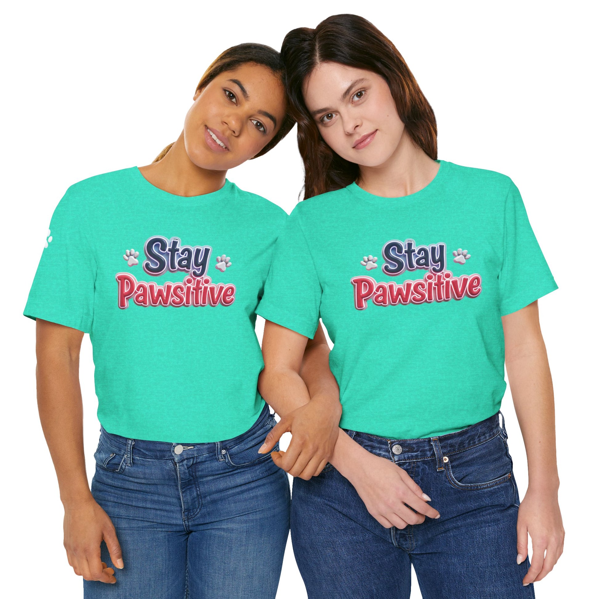 Stay Pawsitive Unisex Tee - Cute Pet Lover Shirt, Gift for Dog Lovers, Animal Lover Apparel, Positive Vibes T-Shirt, Fun Casual Wear
