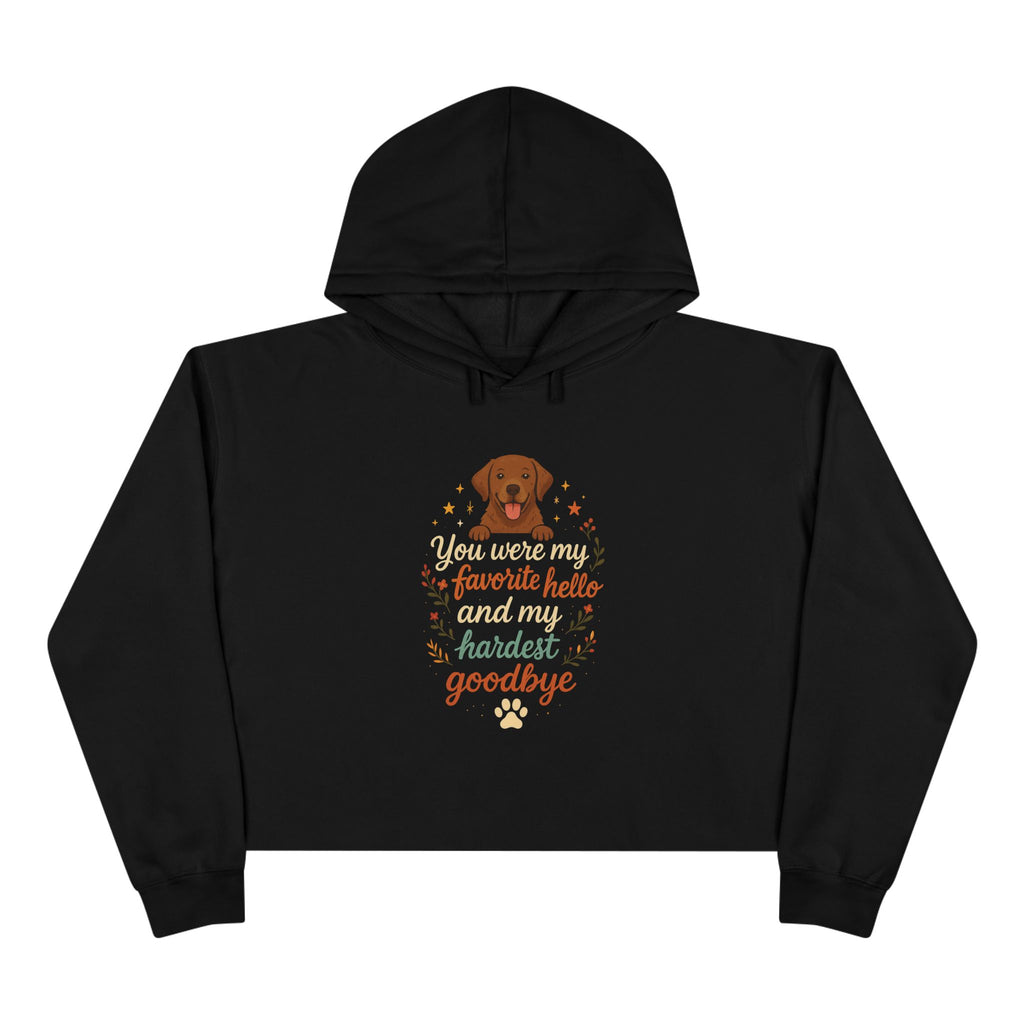 Paw Print Crop Hoodie, Dog Lover Gift, Pet Memorial Sweatshirt, Cute Animal Hoodie, Comfort Wear for Animal Lovers