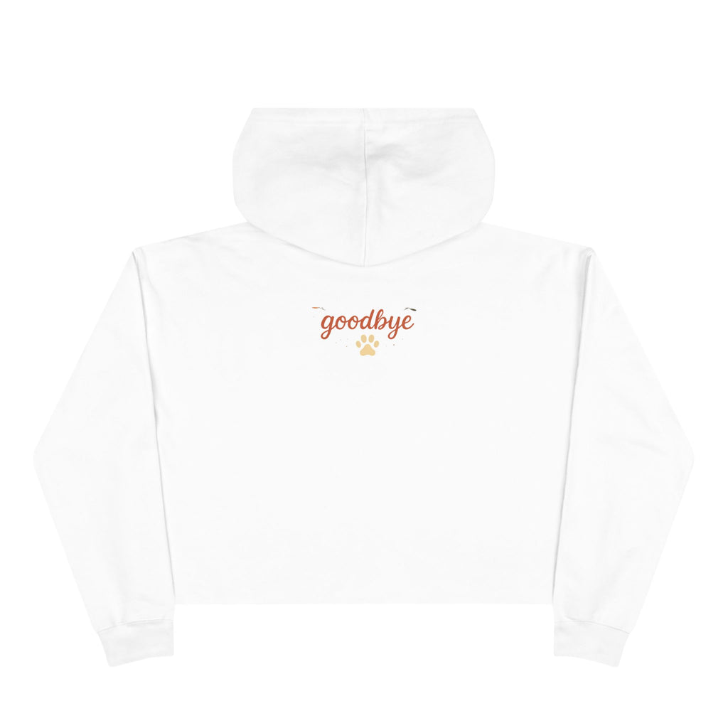 Paw Print Crop Hoodie, Dog Lover Gift, Pet Memorial Sweatshirt, Cute Animal Hoodie, Comfort Wear for Animal Lovers
