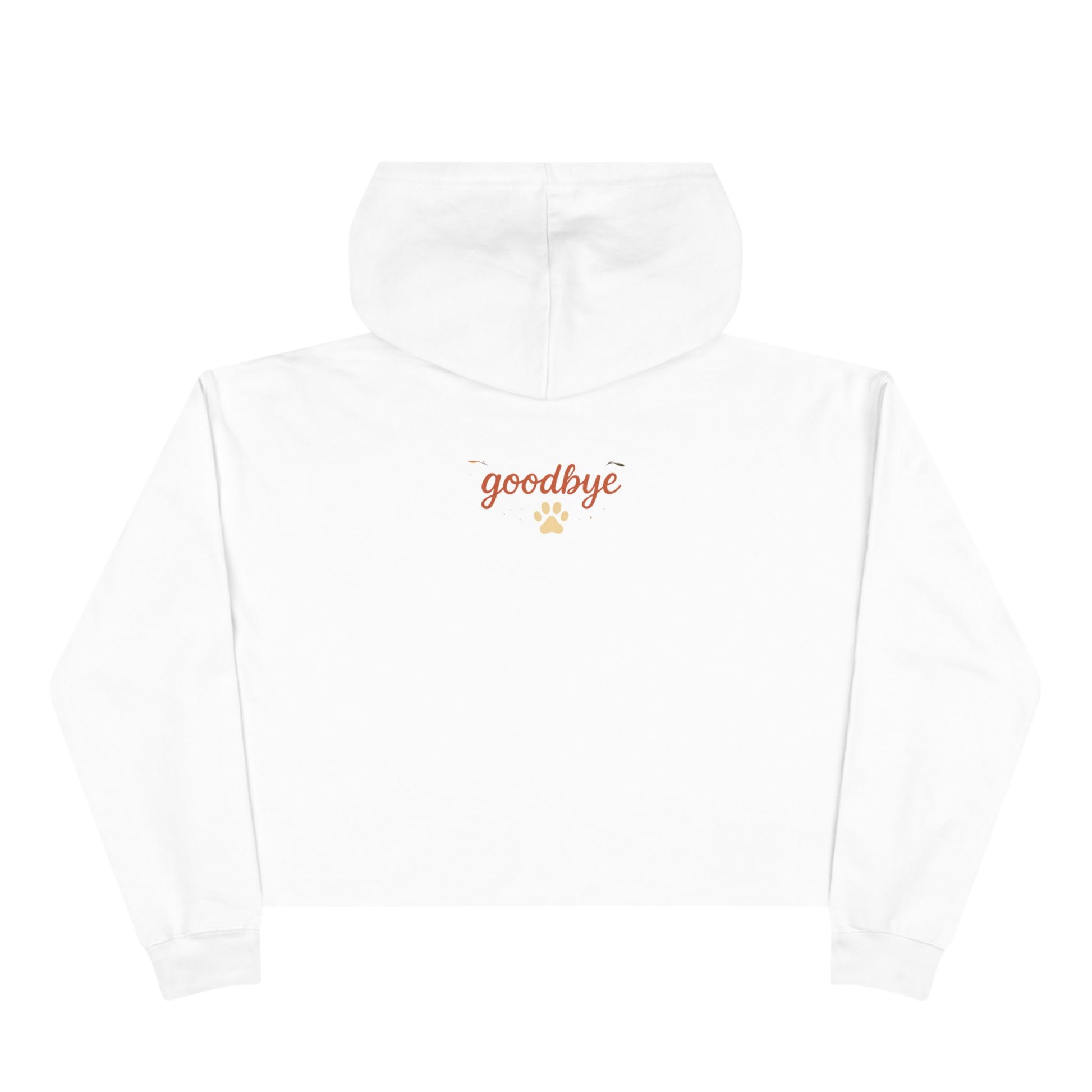 Paw Print Crop Hoodie, Dog Lover Gift, Pet Memorial Sweatshirt, Cute Animal Hoodie, Comfort Wear for Animal Lovers
