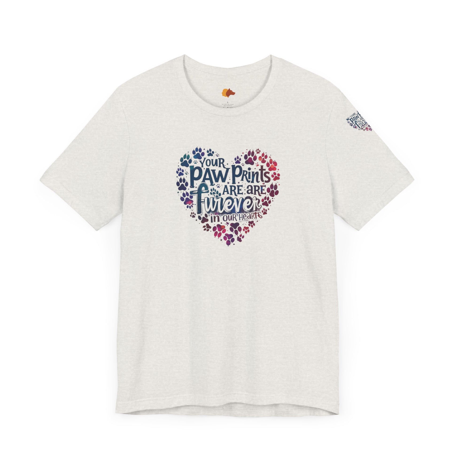 Heartfelt Paw Print Tee - Perfect Gift for Dog Lovers, Animal Rescue Support, Pet Memorial, Birthday, Adoption Celebration