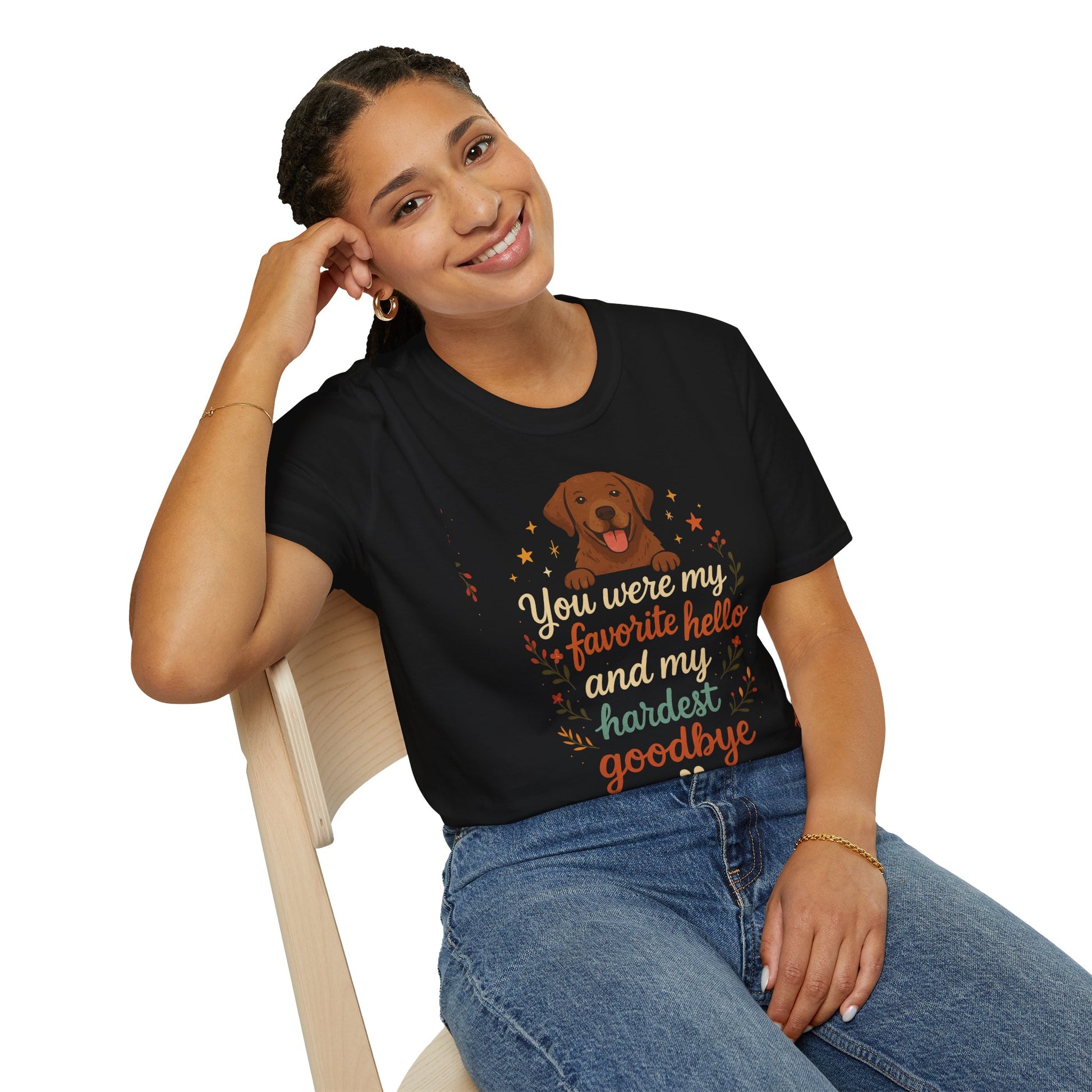 Memorial Paw Print T-Shirt - Pet Loss Gift, Dog Lover's Apparel, Grief Support Wear, Sympathy Tee, Comfort T-Shirt