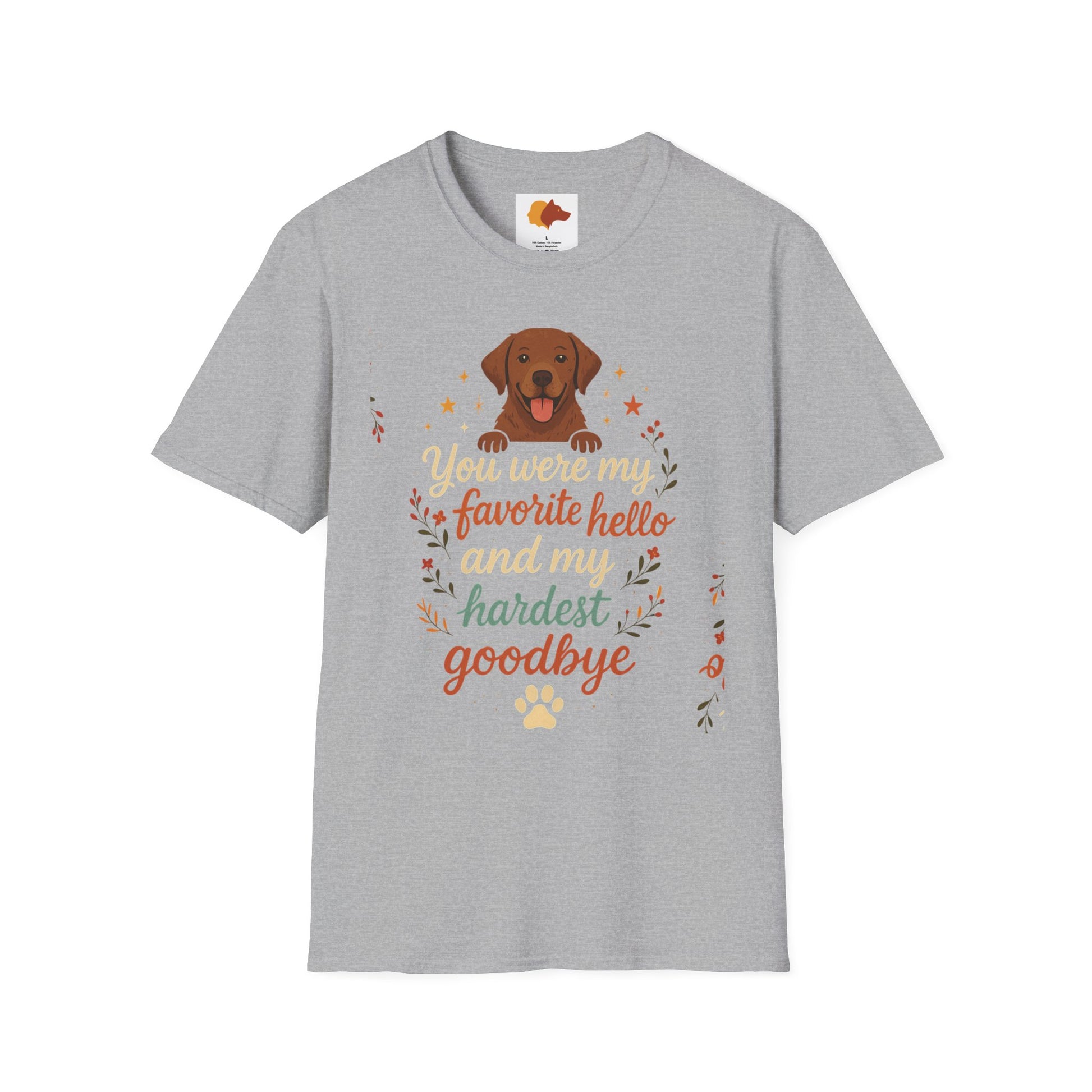Memorial Paw Print T-Shirt - Pet Loss Gift, Dog Lover's Apparel, Grief Support Wear, Sympathy Tee, Comfort T-Shirt