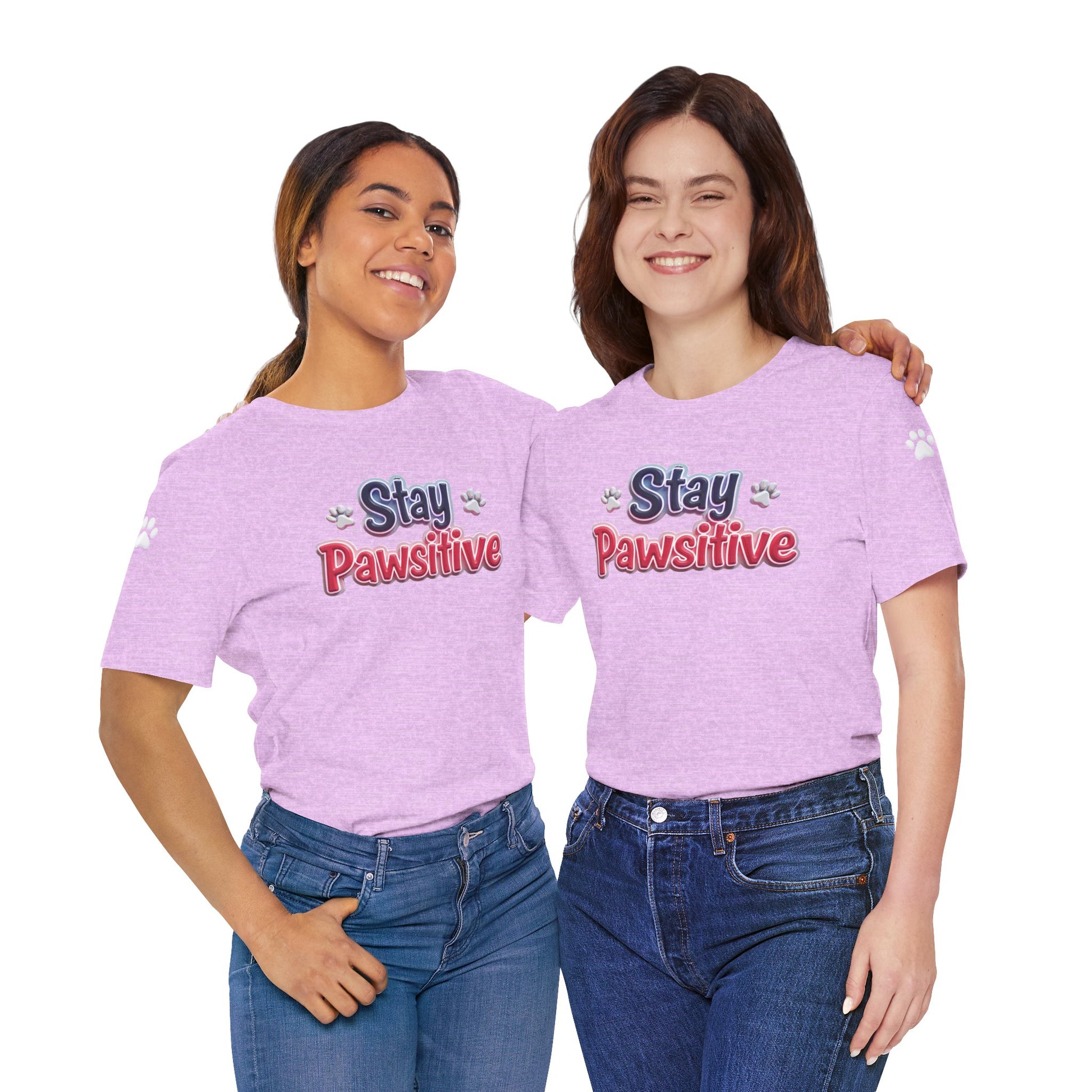 Stay Pawsitive Unisex Tee - Cute Pet Lover Shirt, Gift for Dog Lovers, Animal Lover Apparel, Positive Vibes T-Shirt, Fun Casual Wear