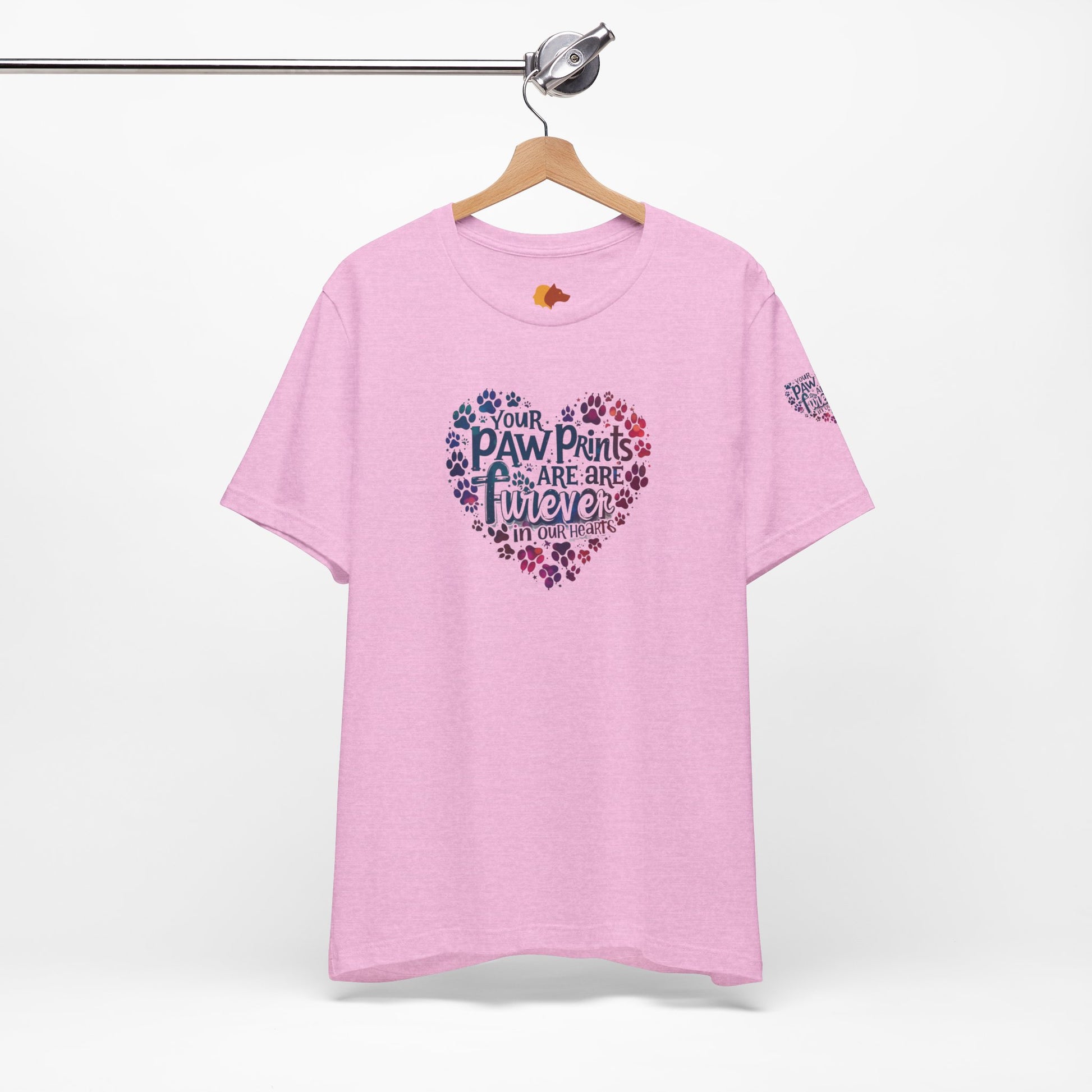 Heartfelt Paw Print Tee - Perfect Gift for Dog Lovers, Animal Rescue Support, Pet Memorial, Birthday, Adoption Celebration